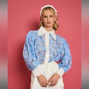 Sky Lily Embroidered Blouse - Sister Jane